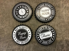 Load image into Gallery viewer, Happy Hour Bottle Cap Coaster (4pc set) by Ganz CB179310