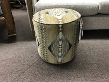 Load image into Gallery viewer, Olivia Round Non-Storage Ottoman by Marshfield 1933-09 Arrowhead Raffia #31, Glasgow Raffia #16