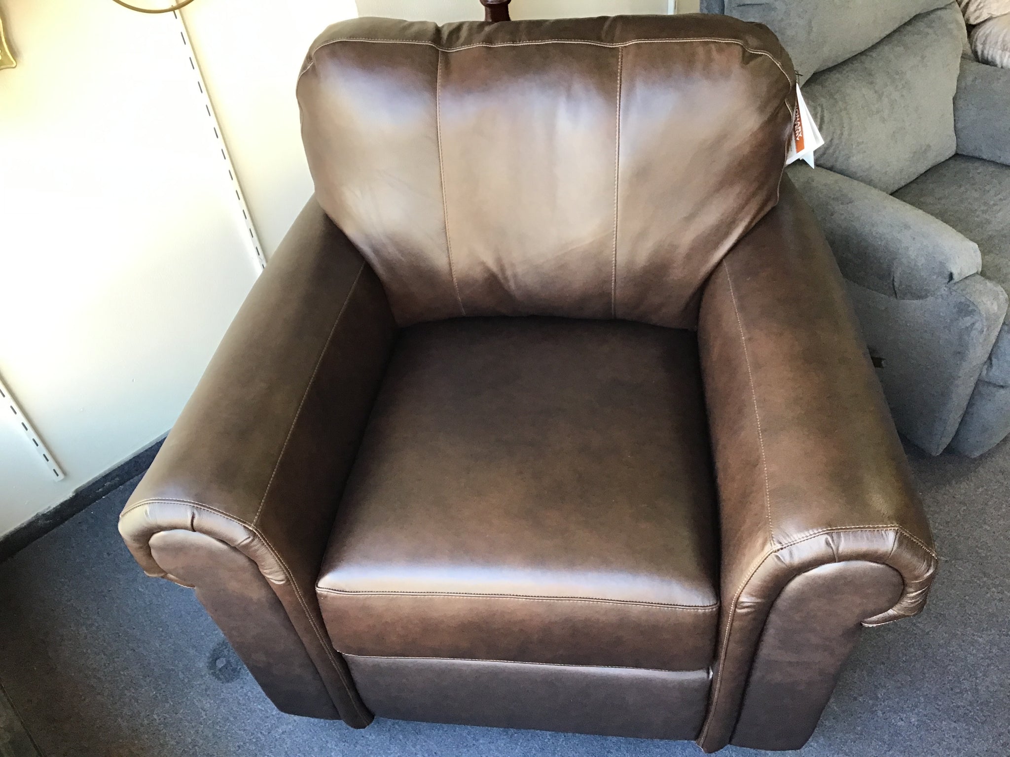 Theo Leather Chair by La Z Boy Furniture 237 651 LB178278 Coffee