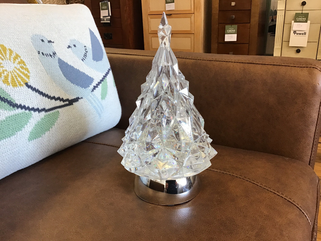 LED Light Up Shimmer Silver Tree Figurine by Ganz MX194756