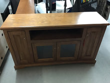 Load image into Gallery viewer, Oak Deluxe Entertainment Console by American Heartland 63855MD Medium Oak