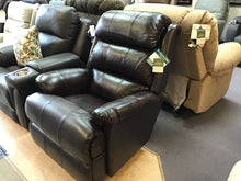 Load image into Gallery viewer, Astor Leather Power Rocking Recliner w/ Headrest &amp; Lumbar by La-Z-Boy Furniture 10X-519 LB159079 Chestnut