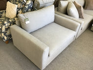 Just Modern Chair & A Half in Benavento Dove III by Justice Furniture JMICX Discontinued fabric