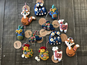 Wool Funky Animal Ornaments by Ganz MX189846