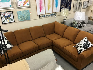 Simply Yours Sectional w/ Accent Pillows by Marshfield 9000-73 9000-43 Bella Goldenrod, Udder Madness Domino #15