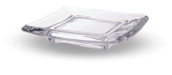 Square Glass Pillar Holder Plate by Ganz LLA1456