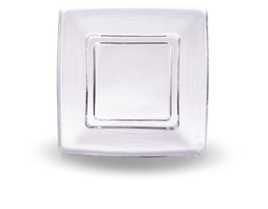 Square Glass Pillar Holder Plate by Ganz LLA1456