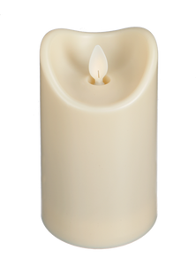 Ivory 5"H LED Water Resistant Resin Pillar Candle by Ganz LLRP1010