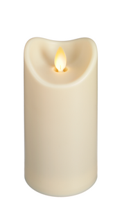 Ivory 6"H LED Water Resistant Resin Pillar Candle by Ganz LLRP1011