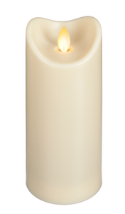 Ivory 7"H LED Water Resistant Resin Pillar Candle by Ganz LLRP1012