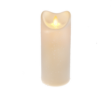 Load image into Gallery viewer, Ivory 7&quot;H LED Water Resistant Resin Pillar Candle by Ganz LLRP1012