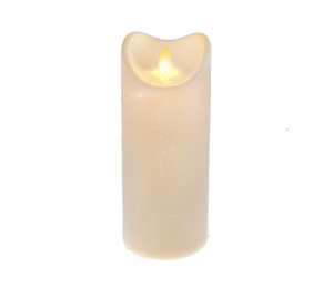 Ivory 7"H LED Water Resistant Resin Pillar Candle by Ganz LLRP1012
