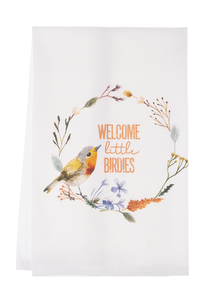 Wildflower & Bird Tea Towel by Ganz ME172481