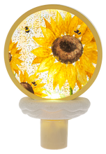 Load image into Gallery viewer, Sunflower Shimmer LED Disk Night Light by Ganz MG186672