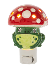 Load image into Gallery viewer, Frog with Mushroom Hat Night Light by Ganz MG186675