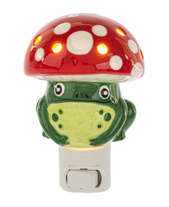 Frog with Mushroom Hat Night Light by Ganz MG186675