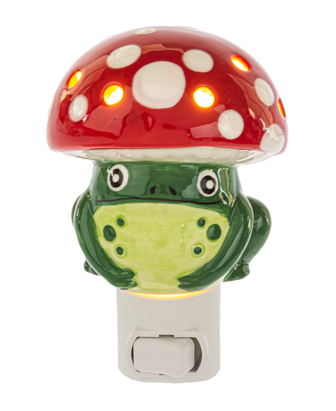 Frog with Mushroom Hat Night Light by Ganz MG186675