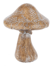 Load image into Gallery viewer, Carved Whitewash Mushroom Figurines (2pc Set) by Ganz MG191456