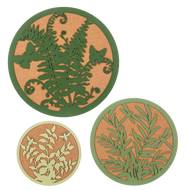 Botanical Insect 3 piece Plant Coaster Set by Ganz MG194903