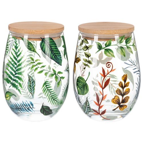 Botanical Floral Stemless Wine Tumbler (4pc ppk) by Ganz MG194910