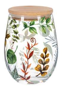 Botanical Floral Stemless Wine Tumbler (4pc ppk) by Ganz MG194910