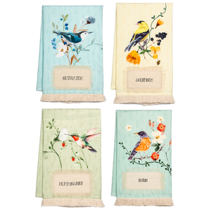 Embroidered Bird Tea Towels by Ganz MG194955