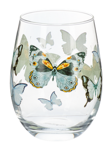 Butterfly Stemless Wine Glasses (4pc ppk) by Ganz MG195005