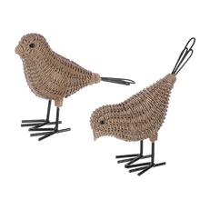 Load image into Gallery viewer, Woven Bird Figurine 2pc Set by Ganz MG195364