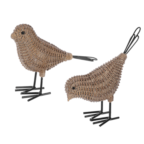 Woven Bird Figurine 2pc Set by Ganz MG195364