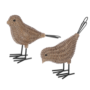 Woven Bird Figurine 2pc Set by Ganz MG195364