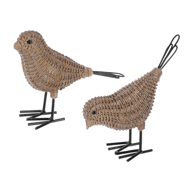 Woven Bird Figurine 2pc Set by Ganz MG195364