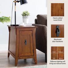 Load image into Gallery viewer, Mission Cabinet End Table by Design House 10032-RS Russet
