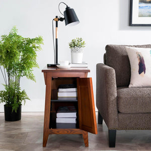 Mission Cabinet End Table by Design House 10032-RS Russet