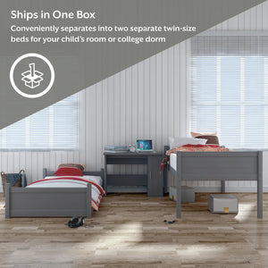 Capri Wood Floor Bunk Bed by HH2/Hillsdale 7174-311 Gray