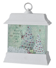 Load image into Gallery viewer, LED Light Up Shimmer Holiday Tree w/ Reindeer Lantern by Ganz MX182061