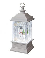 Load image into Gallery viewer, LED Light Up Shimmer Snowman Lantern by Ganz MX182149