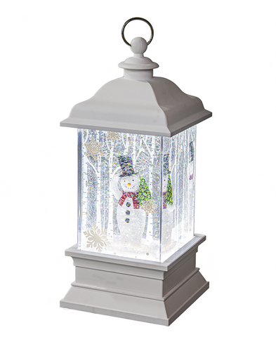 LED Light Up Shimmer Snowman Lantern by Ganz MX182149