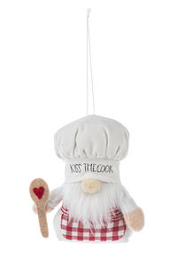 Gnome Chef Ornaments - Gather, Eat, Drink 3pc by Ganz MX183514