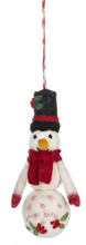 Load image into Gallery viewer, Wool Snowman Ornament (6pc ppk) by Ganz MX185102