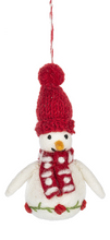 Load image into Gallery viewer, Wool Snowman Ornament (6pc ppk) by Ganz MX185102