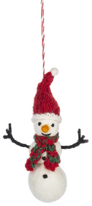 Wool Snowman Ornament (6pc ppk) by Ganz MX185102