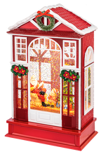 Load image into Gallery viewer, LED Light Up Shimmer Christmas House Figurine by Ganz MX188603