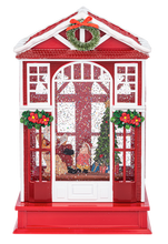 Load image into Gallery viewer, LED Light Up Shimmer Christmas House Figurine by Ganz MX188603