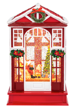 Load image into Gallery viewer, LED Light Up Shimmer Christmas House Figurine by Ganz MX188603