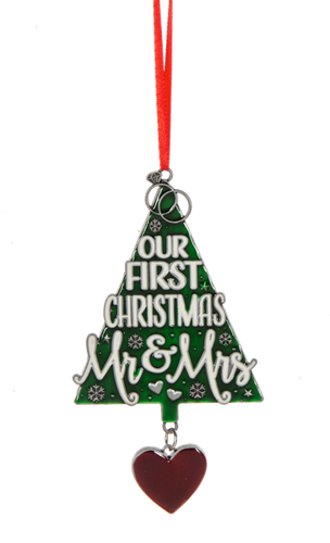 Holiday Ornament - Our First Christmas Mr. & Mrs. by Ganz MX189195