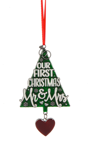 Holiday Ornament - Our First Christmas Mr. & Mrs. by Ganz MX189195