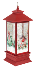 Load image into Gallery viewer, LED Light Up Shimmer Birdhouse Lantern by Ganz MX189973
