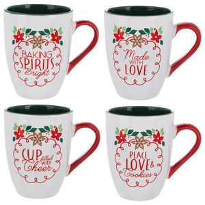 Holiday Message Mugs (4pc ppk) by Ganz MX192631