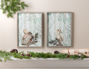 Winter Owls Wall Decor (2pc ppk) by Ganz MX192713