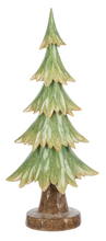 Load image into Gallery viewer, Carved Green Tree Set (2pc set) by Ganz MX192760